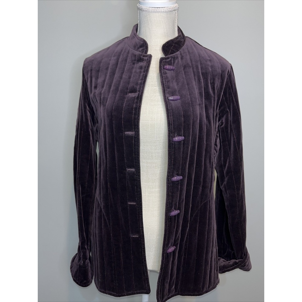 Vintage Dark Purple 'The Fashion Place ' Jacket, Toggle Closure